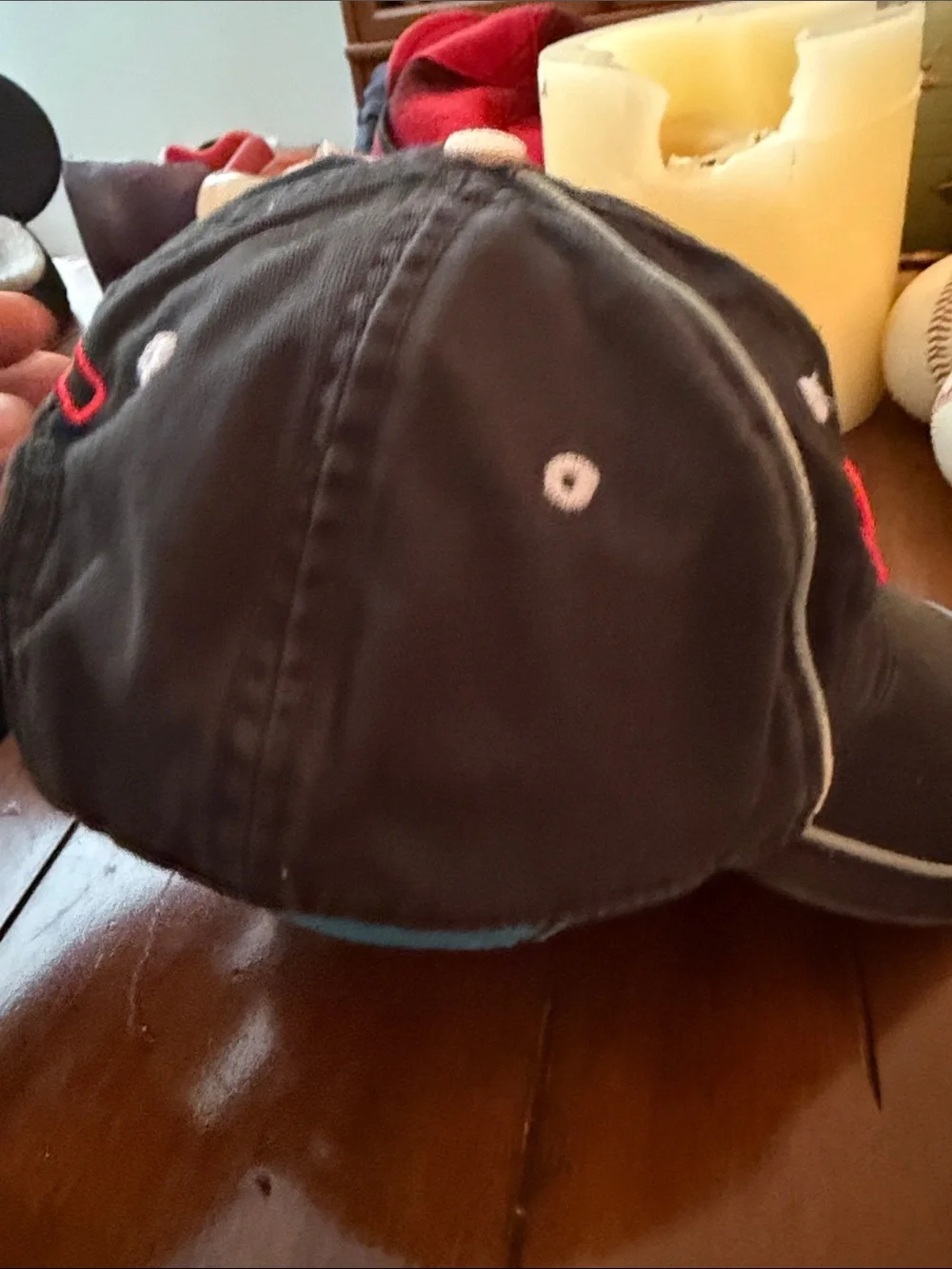 TRD Black Baseball Cap with Red Embroidered Logo - Kids